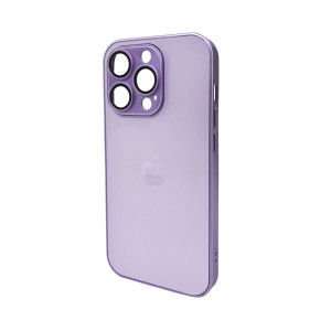 Чохол для смартфона AG Glass Matt Frame Color Logo for Apple iPhone 14 Pro Light Purple Код: 430154-14