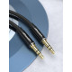 Кабель Vention 3.5mm Male to Male Audio Cable 1.5M Black Aluminum Alloy Type (BAXBG)