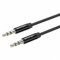 Аудіо-кабель Usams YP-01 Aux Audio Cable 1m Black