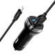 Автомобільний зарядний пристрій HOCO Z40 Superior dual port car charger set(iP) Black