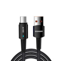 Кабель ESSAGER Sunset Type-C 6A USB charging and data Fully compatible cable 1m Black Код: 452034-14