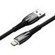 Кабель Baseus Glimmer Series Fast Charging Data Cable USB to iP 2.4A 2m Черное Код: 456984-14