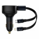 Автомобільний зарядний пристрій Baseus Enjoyment Retractable 2-in-1 Car Charger C+L 30W Black Код: 416704-14