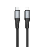 Кабель BOROFONE BX88 Solid PD silicone charging data cable for iP Black Код: 427304-14