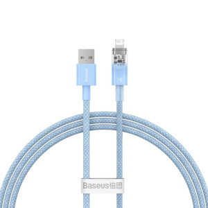 Кабель Baseus Explorer Series Fast Charging Cable with Smart Temperature Control USB to iP 2.4A 1m Blue Код: 457044-14