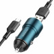 Автомобільний зарядний пристрій BOROFONE BZ19 Wisdom dual port car charger set(Type-C) Sapphire Blue Код: 405484-14