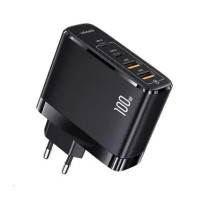 Мережевий зарядний пристрій USAMS-UC Fast Charger Kit -UC Series (T44 100W 4 Ports GaN Fast Charger (EU)+ SJ524 U71 C To C 100W PD Cable 1.2m) Код: 421294-14