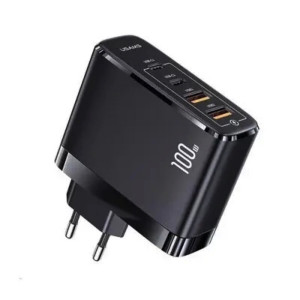 Мережевий зарядний пристрій USAMS-UC Fast Charger Kit -UC Series (T44 100Вт 4 Ports GaN Fast Charger (EU)+ SJ524 U71 C To C 100Вт PD Cable 1.2m) Код: 421294-14