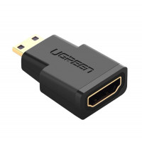 Адаптер UGREEN Mini HDMI Male to HDMI Female Adapter (Black)(UGR-20101)