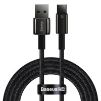 Кабель Baseus Tungsten Gold Fast Charging Data Cable USB to Type-C 100W 2m Черное