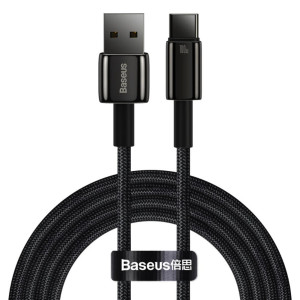 Кабель Baseus Tungsten Gold Fast Charging Data Cable USB to Type-C 100Вт 2m Черный Код: 457065-14