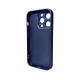 Чохол для смартфона AG Glass Matt Frame Color Logo for Apple iPhone 14 Pro Navy Blue Код: 430115-14