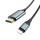 Кабель HOCO UA15 High-definition on-screen cable for iP to HDTV Metal Gray Код: 405535-14