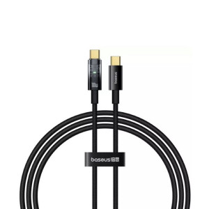 Кабель Baseus Explorer Charging Cable USB-C to USB-C 100W with Auto Shutdown 1m Cluster Черное Код: 457015-14