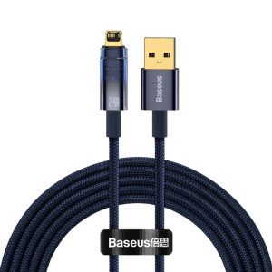 Кабель Baseus Explorer Series Auto Power-Off Fast Charging Data Cable USB to IP 2.4A 2m Blue Код: 456985-14