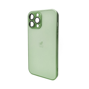 Чохол для смартфона AG Glass Matt Frame Color Logo for Apple iPhone 13 Pro Max Light Green Код: 430185-14