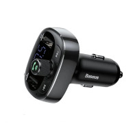 АЗП з FM-модулятор Baseus T Shaped S-09 Car Bluetooth MP3 Player Black Код: 416695-14