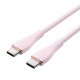 Кабель Vention USB 2.0 C Male to C Male 5A Cable 1M Pink Silicone Type (TAWPF) Код: 427035-14