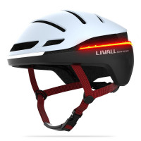 Захисний шолом Livall EVO21 (L) Snow (58-62см), передній та задній ліхтар поворотів та стопів, додаток, Bluetooth, пульт BR80 Код: 437655-14