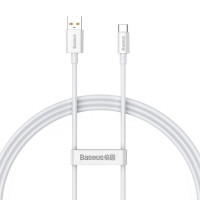 Кабель Baseus Superior Series Fast Charging Data Cable USB to Type-C 100W 1m Moon Белый Код: 456995-14