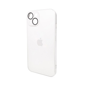 Чохол для смартфона AG Glass Matt Frame Color Logo for Apple iPhone 14 Pearly White Код: 430085-14