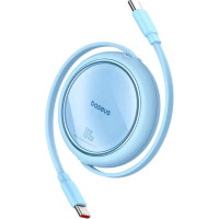 Кабель Baseus Free2Draw Mini Retractable Charging Cable Type-C to Type-C 100W 1m Galaxy Blue Код: 456975-14