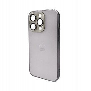 Чохол для смартфона AG Glass Matt Frame Color Logo for Apple iPhone 14 Pro Titanium Grey