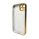 Чохол для смартфона AG Glass Sapphire Frame MagSafe Logo for Apple iPhone 15 Gold Код: 429105-14