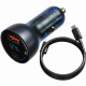 АЗП Baseus Particular Digital Display QC+PPS Car Charger 65W Dark Gray Cable(Type-C toType-C100W 1m) Код: 405095-14