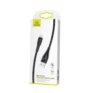 Кабель Usams US-SJ391 U41 Lightning Braided Data and Charging Cable 1m Black