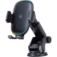 Тримач для мобільного Usams US-CD187 15W Wireless Charging Car Holder With Colorful Light Код: 421336-14