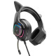 Навушники HOCO W107 Cute cat luminous cat ear gaming headphones Elf Cat