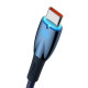 Кабель Baseus Glimmer Series Fast Charging Data Cable USB to Type-C 100W 2m Blue Код: 457026-14