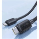 Кабель Usams US-SJ691 60W Striped Data Cable Type-C To Type-C-KY Series 1M black Код: 437486-14