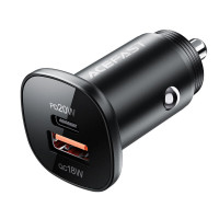 Автомобільний зарядний пристрій ACEFAST B1 mini 38W(USB-C+USB-A) dual-port metal car charger Код: 409886-14