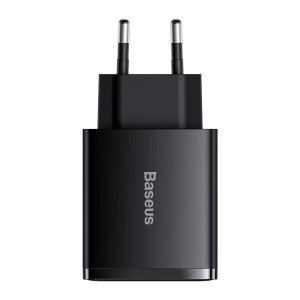 Мережевий зарядний пристрій Baseus Compact Quick Charger 2U+C 30W EU Black Код: 410136-14
