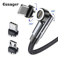 Кабель Essager Universal 540 Ratate 3A Magnetic USB Charging Cable Lightning 1m grey (EXCCXL-WX0G) Код: 427156-14