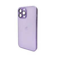 Чохол для смартфона AG Glass Matt Frame Color Logo for Apple iPhone 13 Pro Max Light Purple Код: 430186-14