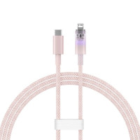 Кабель Baseus Explorer Series Fast Charging Cable with Smart Temperature Control Type-C to iP 20W 1m Pink Код: 456796-14