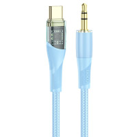Аудiокабель HOCO UPA25 Transparent Discovery Edition Digital audio conversion cable Type-C Blue Код: 405536-14