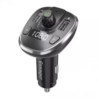 Автобільний зарядний пристрій ESSAGER Dynamic Car Bluetooth MP3 Car Charger Sliver Код: 425656-14