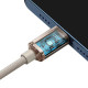 Кабель Baseus Crystal Shine Series Fast Charging Data Cable Type-C to iP 20W 2m Pink Код: 457046-14