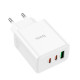 Мережевий зарядний пристрій HOCO C126A Pure power PD40W three-port(2C1A) charger White Код товара: 420457-14