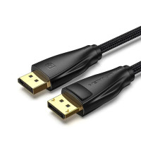 Кабель Vention DisplayPort, 1 м, v1.4 чорний, 8K 60 Hz, 4K 144Hz, 2K 165Hz, 1080P 240Hz (HCCBF) Код: 405497-14