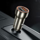 Автомобільний зарядний пристрій HOCO Z46A Blue whale PD20W+QC3.0 car charger set(Type-C) Metal Gray Код: 405447-14