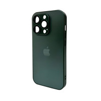 Чохол для смартфона AG Glass Matt Frame Color Logo for Apple iPhone 15 Pro Cangling Green Код: 430167-14