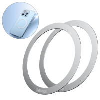 Магнітна пластина Baseus Halo Series Magnetic Metal Ring（2pcs/pack）Silver Код: 443427-14