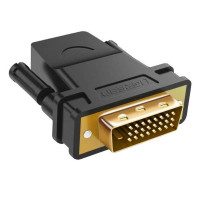 Кабель UGREEN 20124 DVI 24+1 Male to HDMI Female Adapter (Черное) (UGR-20124) Код: 454267-14