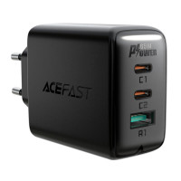 Мережевий зарядний пристрій ACEFAST A13 PD65W(USB-C+USB-C+USB-A) 3-port charger set Black Код товара: 405117-14
