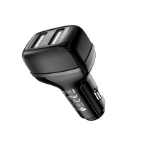 Автомобільний зарядний пристрій HOCO Z36 Leader dual port car charger Black Код: 405217-14